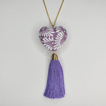 Load image into Gallery viewer, Large lilac Talavera heart