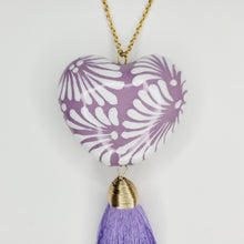 Load image into Gallery viewer, Large lilac Talavera heart