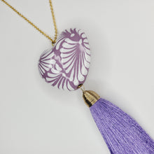 Load image into Gallery viewer, Large lilac Talavera heart