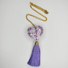 Load image into Gallery viewer, Large lilac Talavera heart