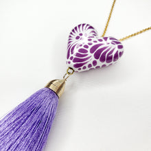 Cargar imagen en el visor de la galería, Corazón chico Talavera lila