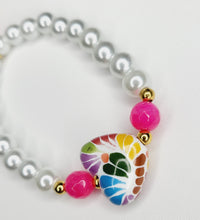Cargar imagen en el visor de la galería, Pulsera Corazón Talavera - Rosa

