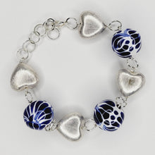 Load image into Gallery viewer, Silver Hearts Bracelet
