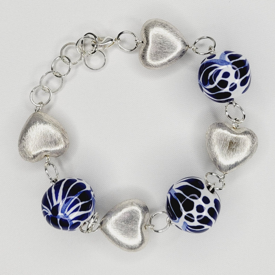 Silver Hearts Bracelet