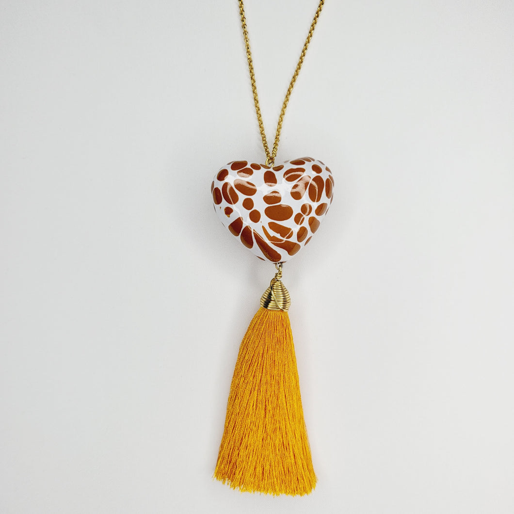 Corazón chico Talavera amarillo