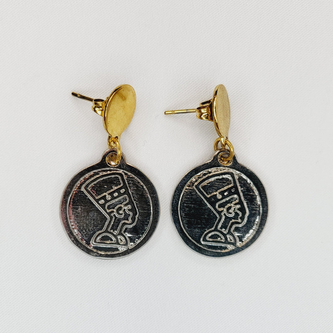 Aretes Moneda Plateados