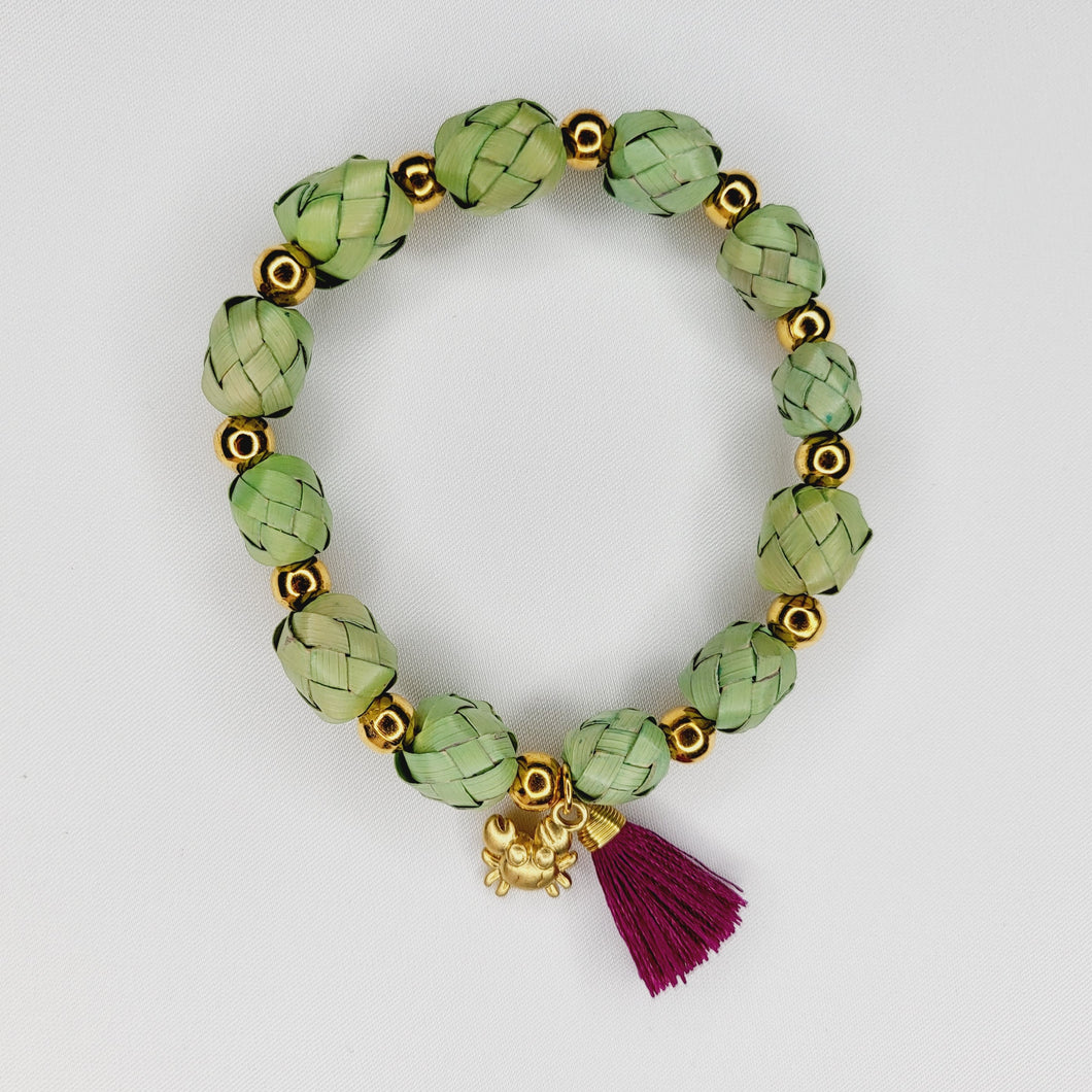 Bracelet Palmier Vert
