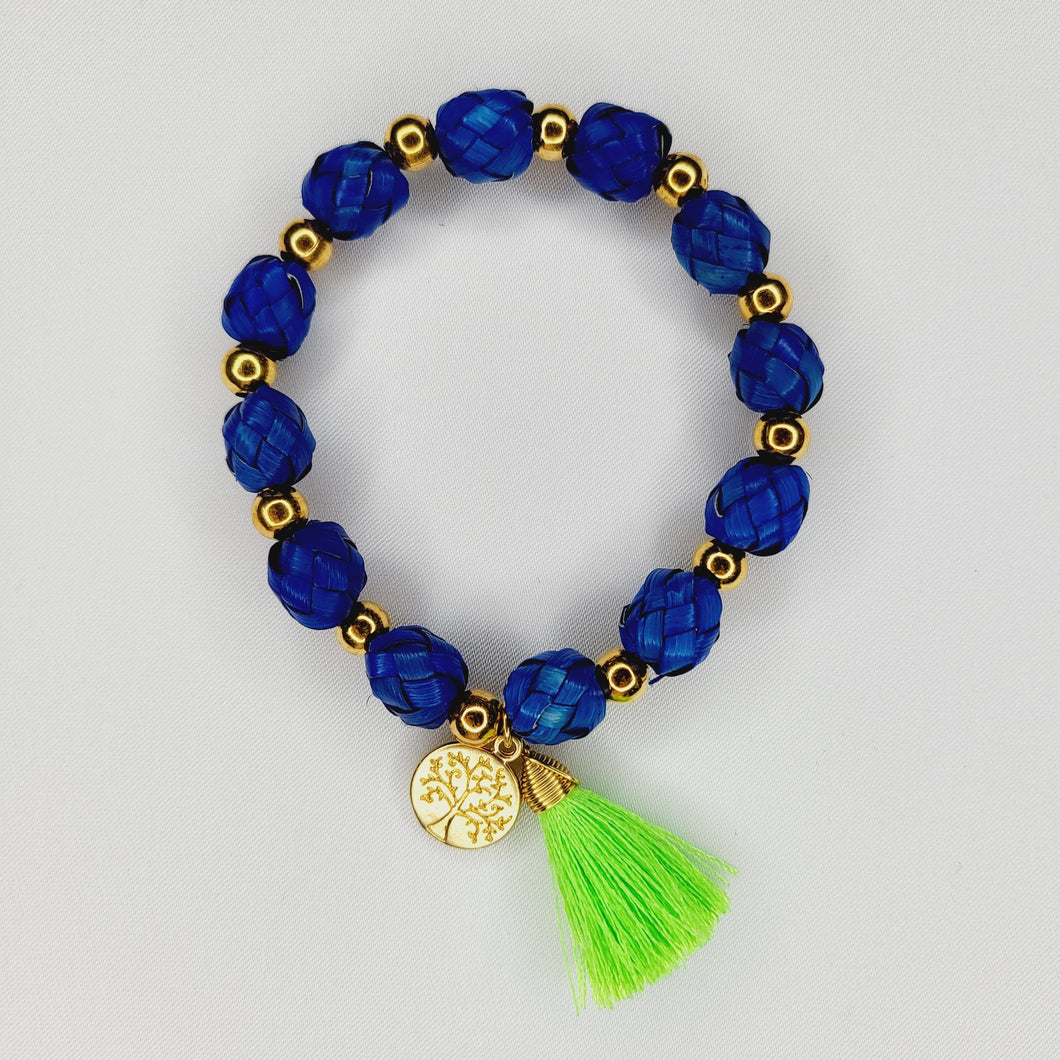 Bracelet Palmier Bleu Royal