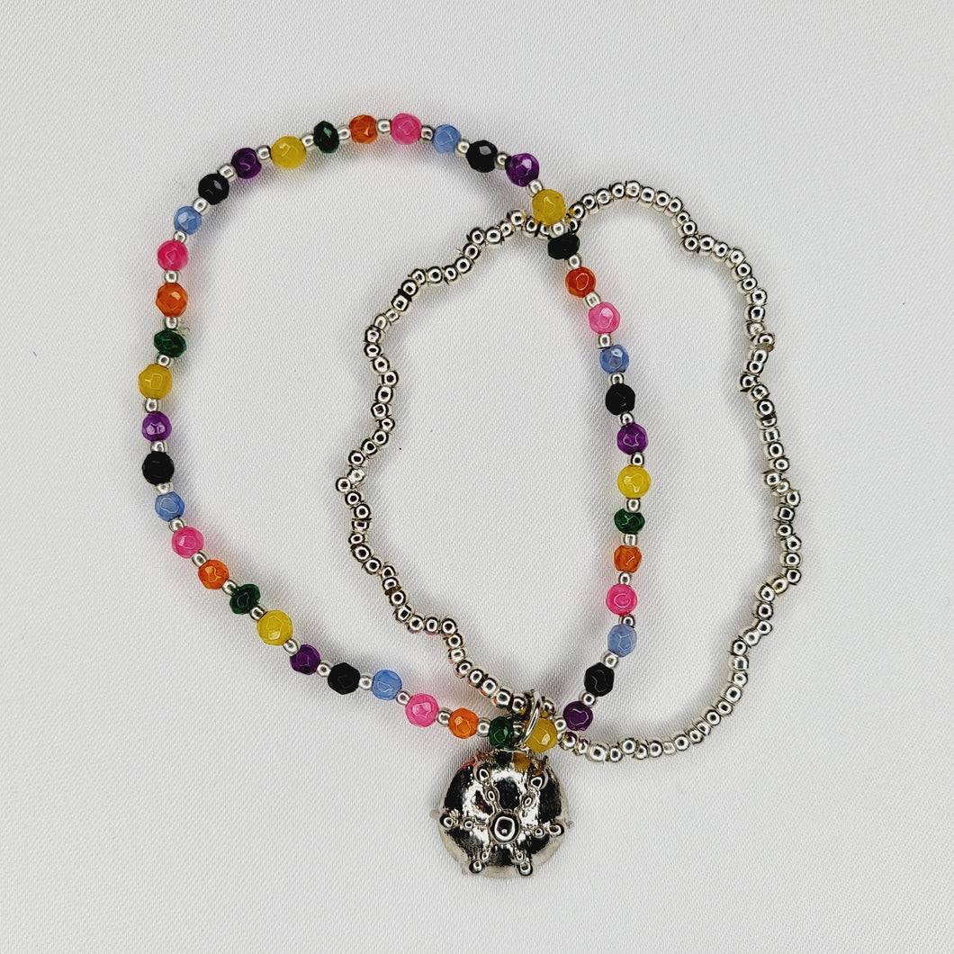 Pulsera Pan de Muerto Plateado