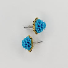Cargar imagen en el visor de la galería, Aretes Cempasúchil Azul
