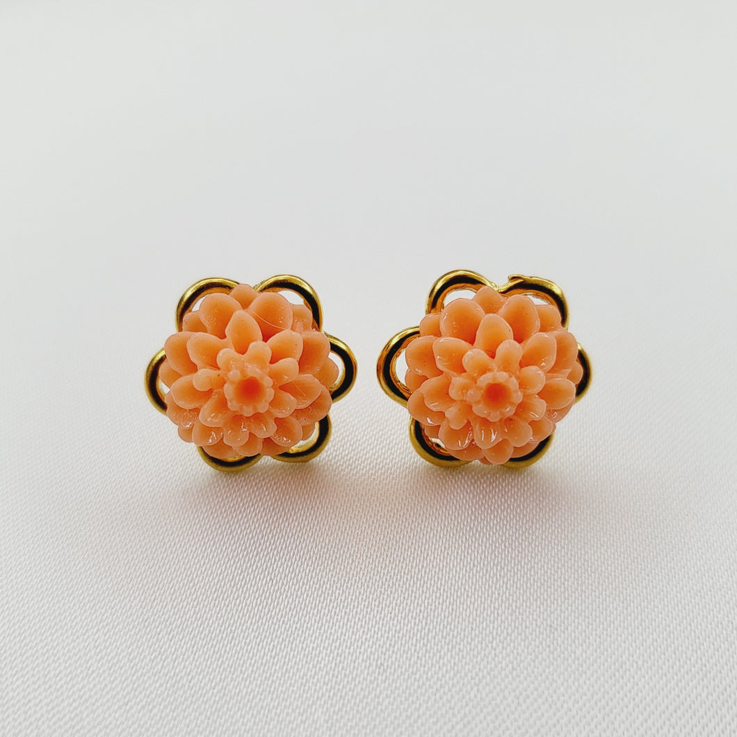Aretes Cempasúchil Naranja