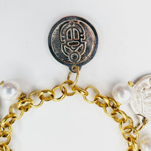 Load image into Gallery viewer, Silver-Gold Coin Bracelet
