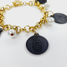 Cargar imagen en el visor de la galería, Pulsera Monedas Negra
