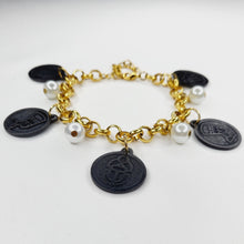 Cargar imagen en el visor de la galería, Pulsera Monedas Negra
