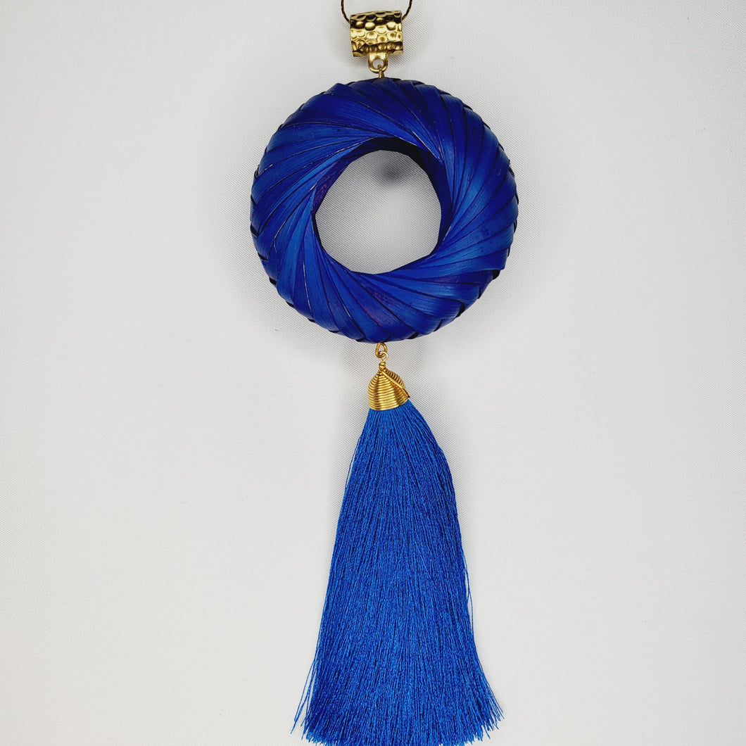 Collar Aro de Palma Azul Rey