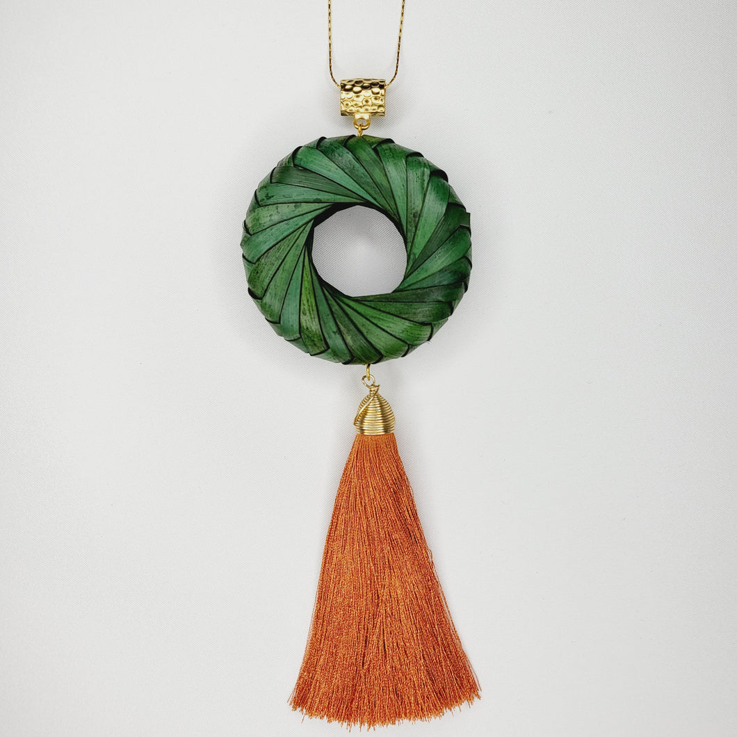 Collar Aro de Palma Verde