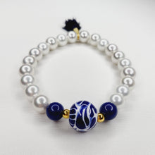 Cargar imagen en el visor de la galería, Pulsera Esfera Talavera - Azul Tradicional
