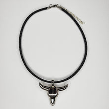 Load image into Gallery viewer, Silver Bull Necklace
