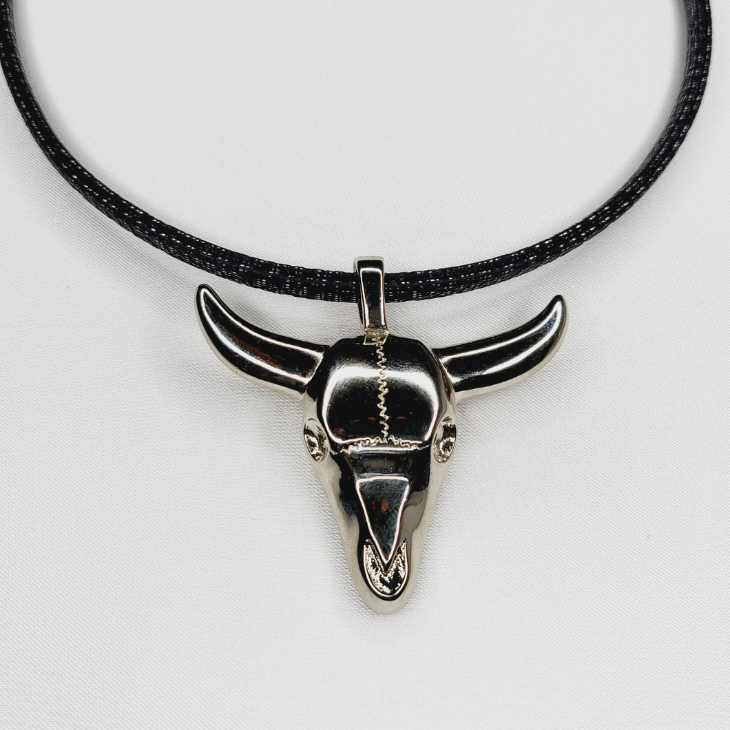 Silver Bull Necklace