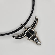 Load image into Gallery viewer, Silver Bull Necklace
