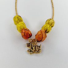 Load image into Gallery viewer, Ribbon Necklace with Palm Spheres

