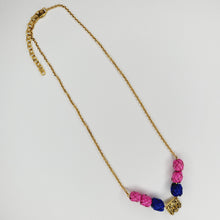 Load image into Gallery viewer, Ribbon Necklace with Palm Spheres
