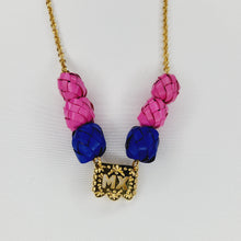 Load image into Gallery viewer, Ribbon Necklace with Palm Spheres
