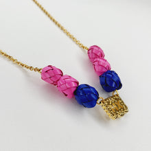 Load image into Gallery viewer, Ribbon Necklace with Palm Spheres
