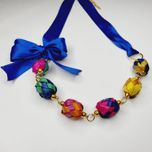 Cargar imagen en el visor de la galería, Collar Listón Azul Rey
