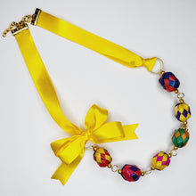 Load image into Gallery viewer, Ribbon Necklace with Palm Spheres
