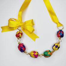 Load image into Gallery viewer, Ribbon Necklace with Palm Spheres
