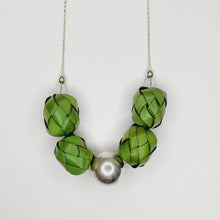 Load image into Gallery viewer, Ribbon Necklace with Palm Spheres
