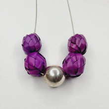 Cargar imagen en el visor de la galería, Collar Palma Plata - Morado
