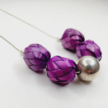 Cargar imagen en el visor de la galería, Collar Palma Plata - Morado
