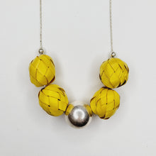 Load image into Gallery viewer, Ribbon Necklace with Palm Spheres
