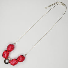 Load image into Gallery viewer, Ribbon Necklace with Palm Spheres
