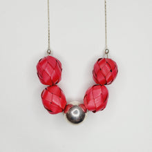 Load image into Gallery viewer, Ribbon Necklace with Palm Spheres
