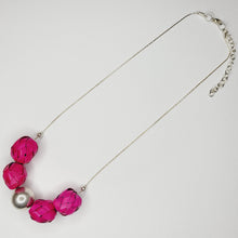 Load image into Gallery viewer, Ribbon Necklace with Palm Spheres
