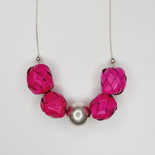 Load image into Gallery viewer, Ribbon Necklace with Palm Spheres
