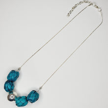 Cargar imagen en el visor de la galería, Collar Palma Plata - Azul
