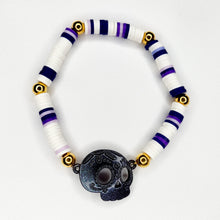Cargar imagen en el visor de la galería, Pulsera Calavera Morada Caucho
