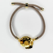 Cargar imagen en el visor de la galería, Calavera Dorada Ajustable Beige
