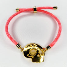 Cargar imagen en el visor de la galería, Calavera Dorada Ajustable Rosa
