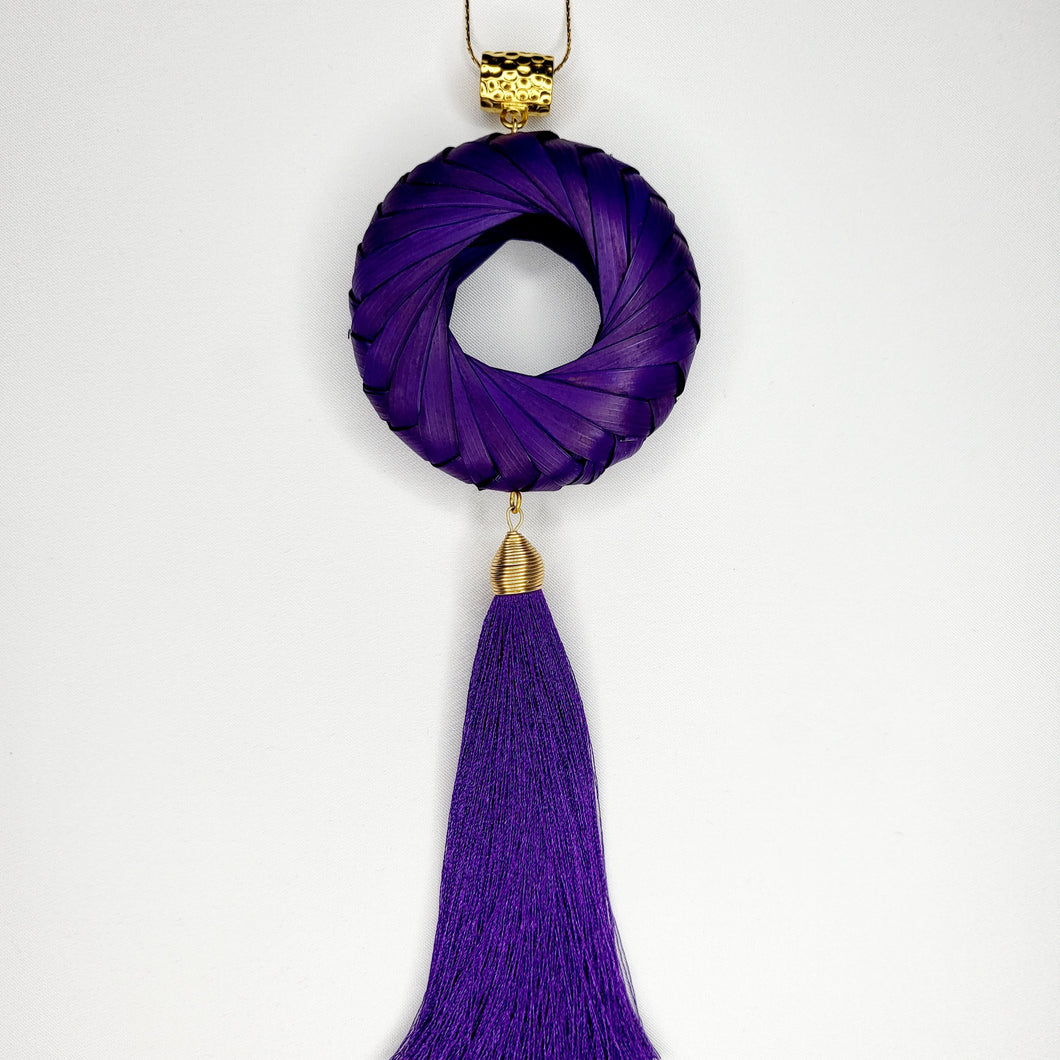 Collar Aro de Palma Morado