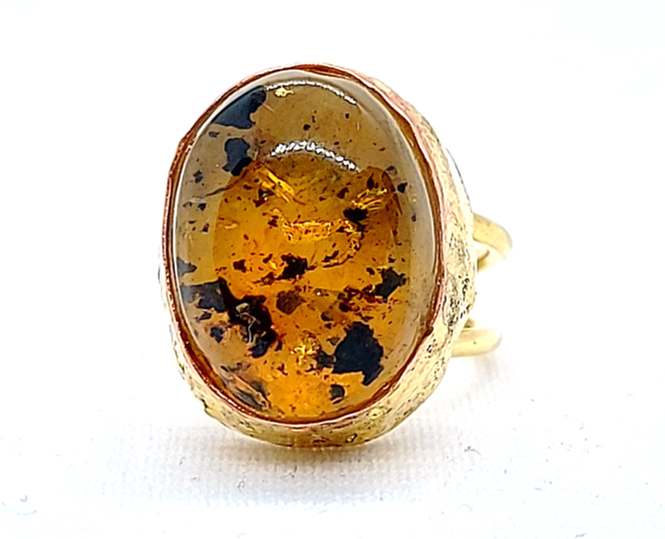 Anillo Ámbar Ovalo