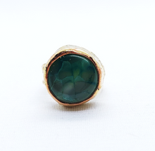 Load image into Gallery viewer, Green Agate Round Ring
